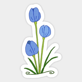 Blaue Blumen Sticker